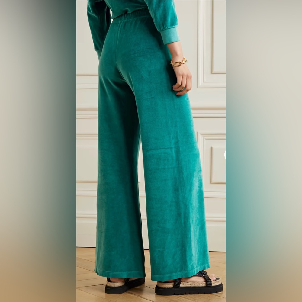 SUZIE KONDI - Zephyra cotton-blend velour track pants